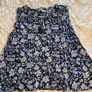 Vineyard Vines Navy Floral Blouse